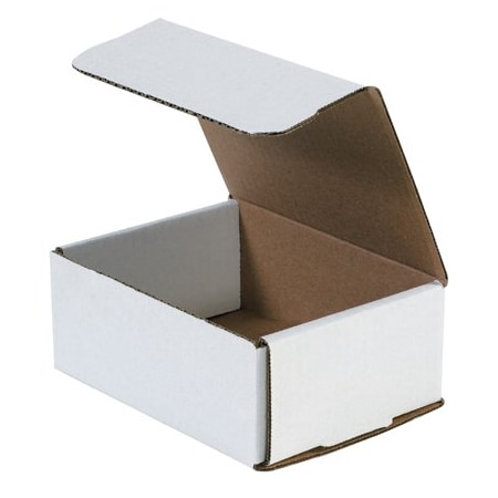 Bsc Preferred 6-1/2 x 4-7/8 x 2-5/8'' White Corrugated Mailers, 50PK BUY00026330